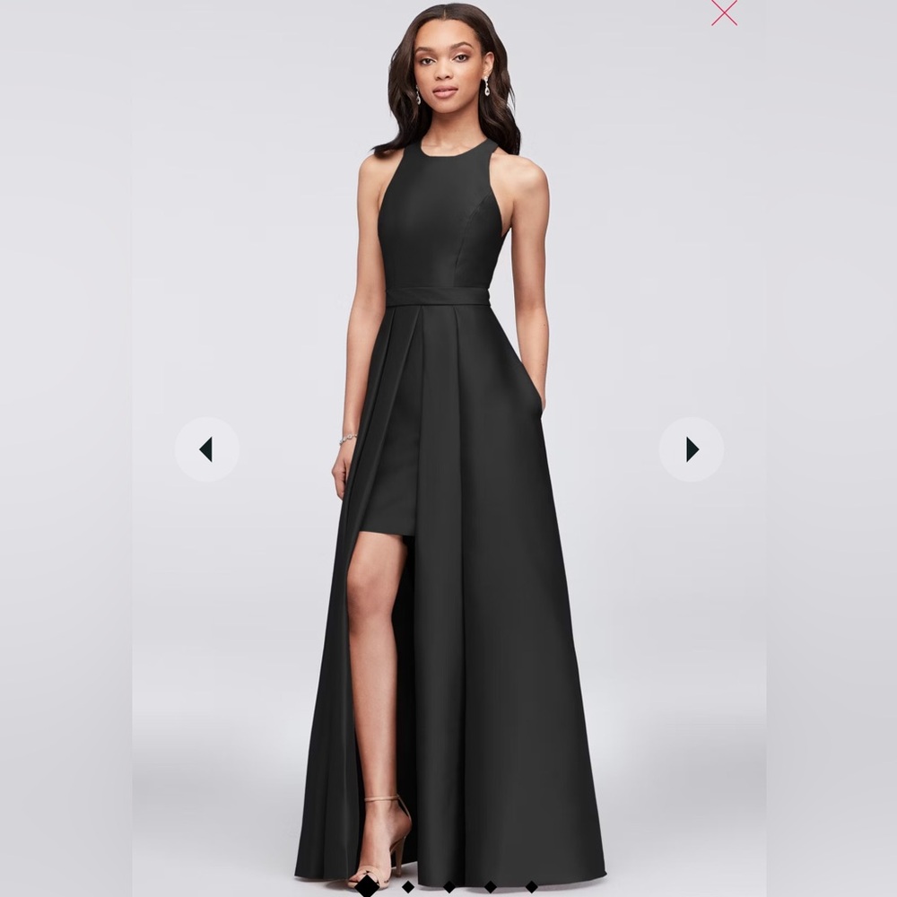 NWT David’s Bridal BLACK Long Milkado Walkthrough ball gown size 2 MSRP